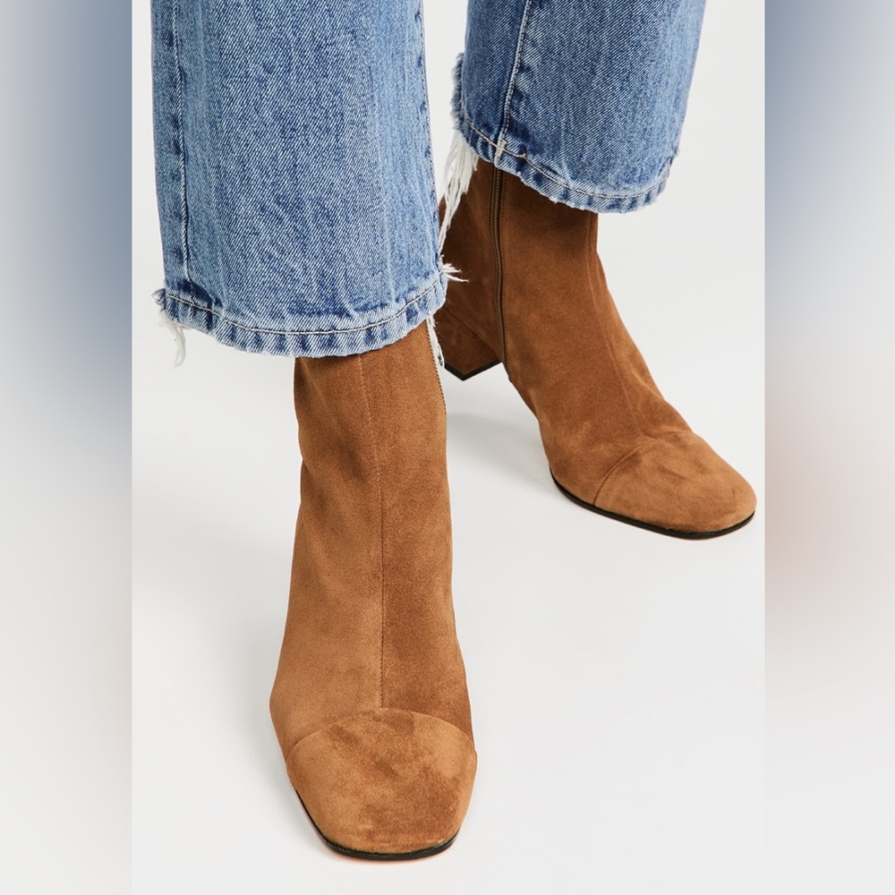 STAUD Brown Suede Heeled Boots